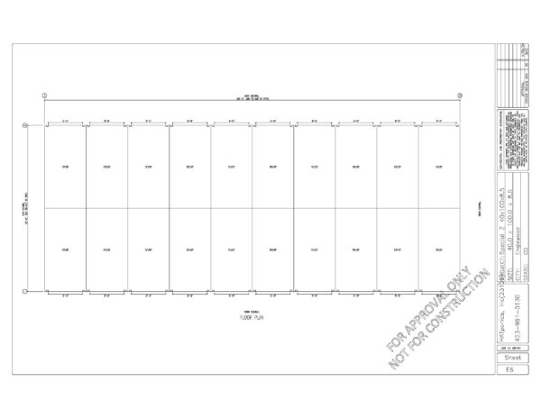 40x100x8.5 Self Storage Floorplan