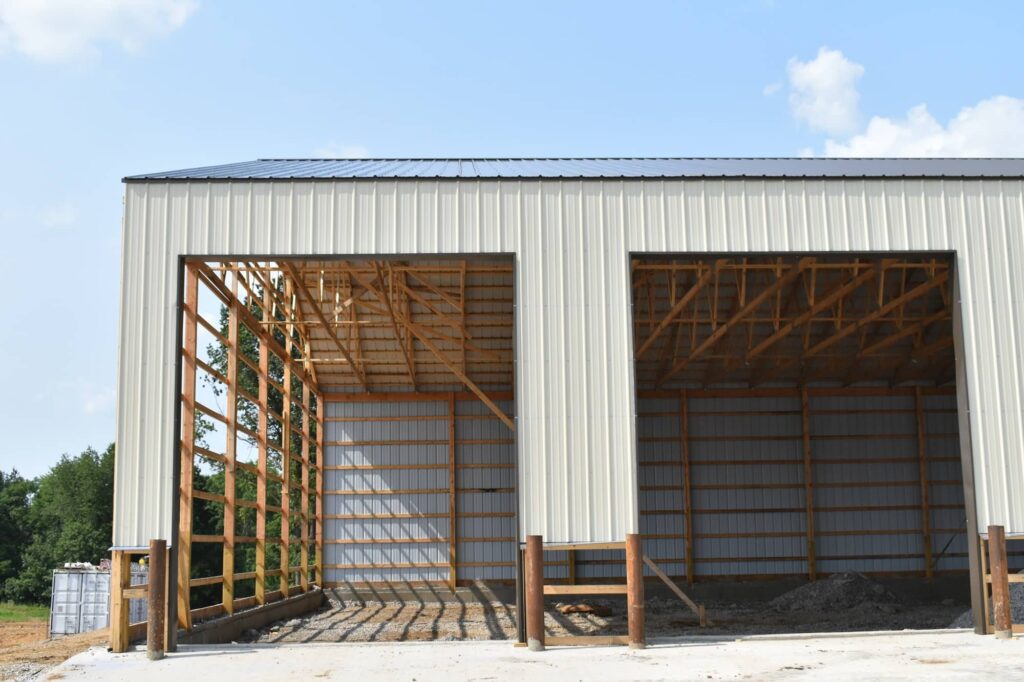 Wood Garage Building