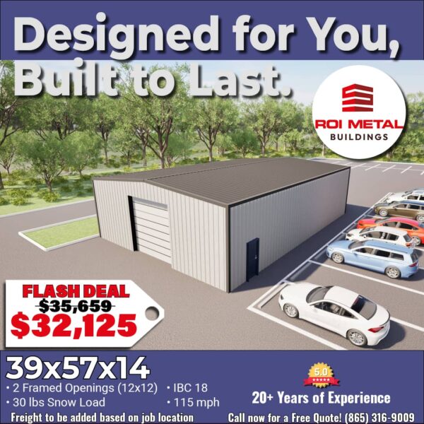 Metal Building Specials - 39x57x14 Steel Building Discounts