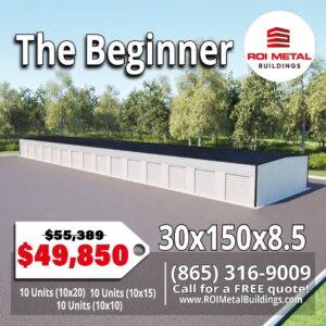 30x150x8.5 Self Storage Building For Sale - The Beginner