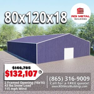 80x120x18 Metal Building Special