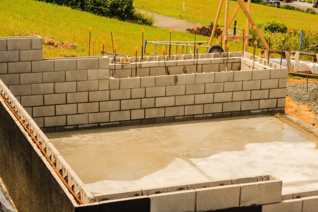 Concrete Block Barndominium Foundation