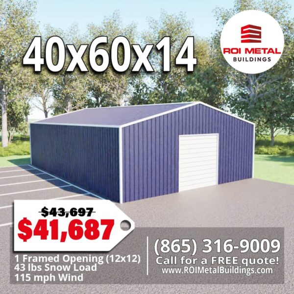 40x60x14 Metal Building Special