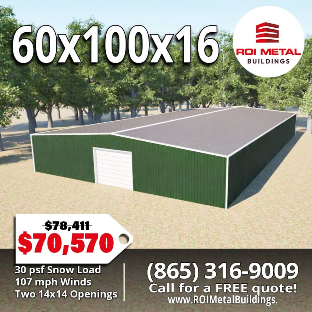 60x100 Metal Building For Sale - In Stock Metal Building Special