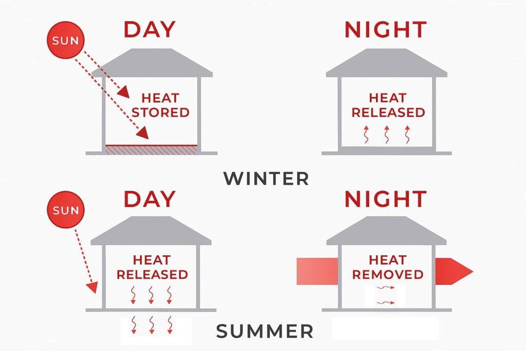 Thermal Mass Illustration