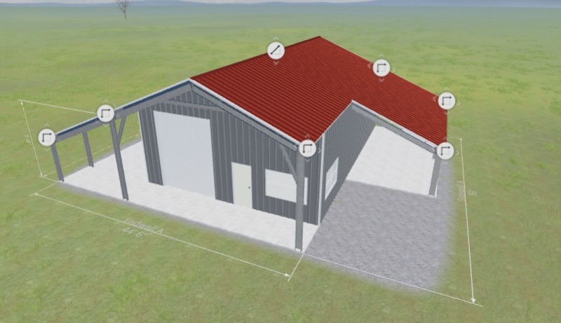 5:12 Roof Pitch - Custom Gable Metal Building